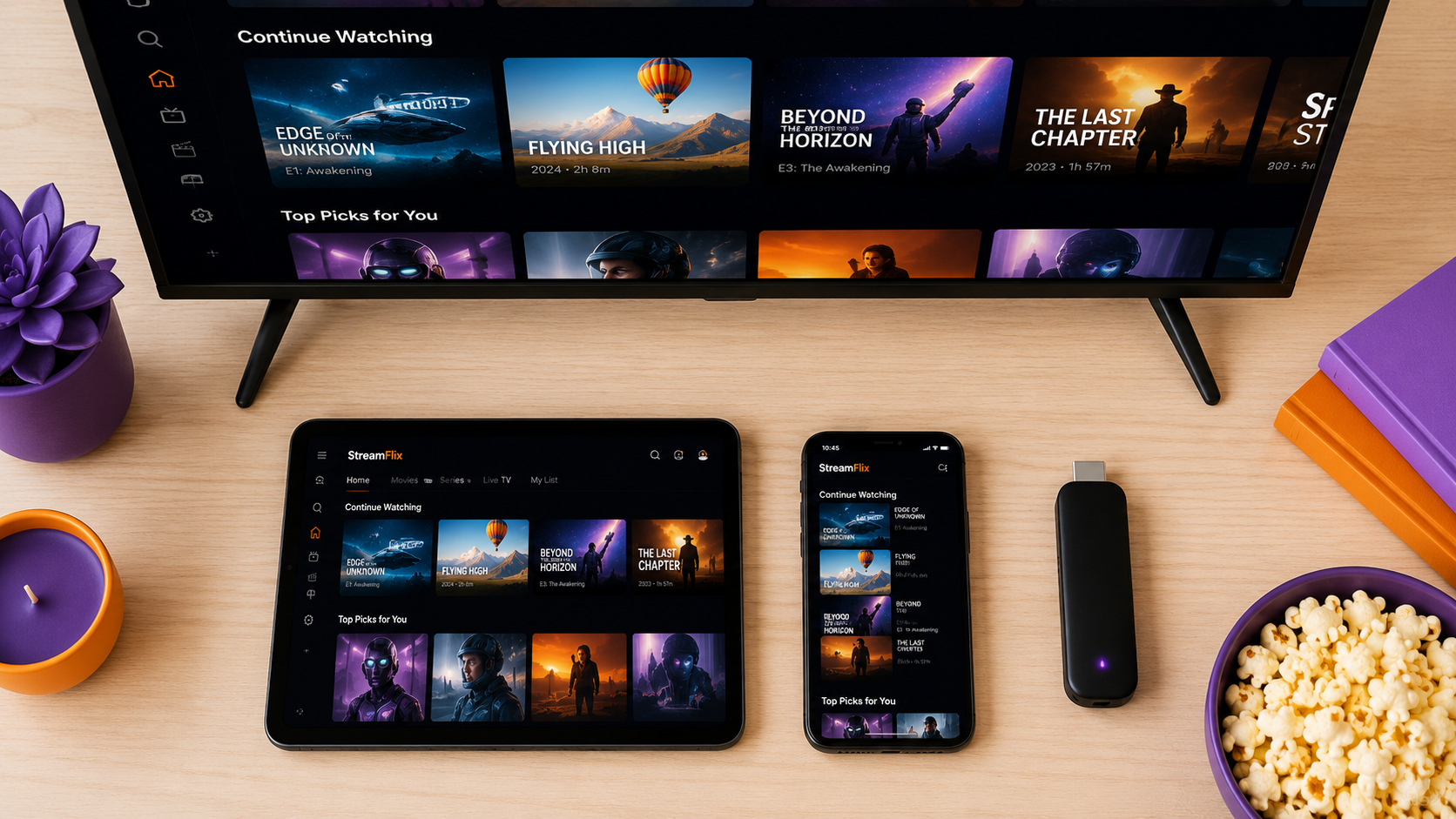 Smart IPTV auf Smart TV, Smartphone, Tablet und Streaming-Stick