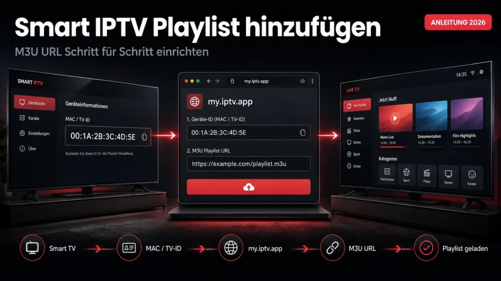 Smart IPTV Playlist hinzufügen – M3U URL Anleitung 2026